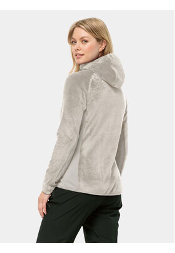 Jack Wolfskin Polar Rotwand Hooded Fz 1710742 Szary Regular Fit. Kolor: szary. Materiał: syntetyk, polar