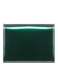 Wittchen - Damski portfel ze skóry lakierowany średni ciemny zielony. Kolor: zielony. Materiał: skóra, lakier. Wzór: aplikacja #5
