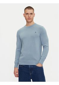 Timberland Sweter TB0A2BMM Niebieski Regular Fit. Kolor: niebieski. Materiał: bawełna