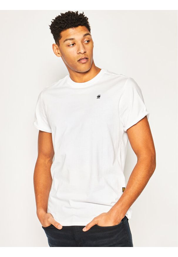 G-Star RAW - G-Star Raw T-Shirt Lash D16396-B353-110 L Biały Relaxed Fit. Kolor: biały. Materiał: bawełna