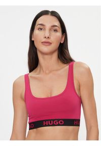 Hugo Biustonosz top Sporty Logo 50480172 Różowy. Kolor: różowy. Materiał: bawełna