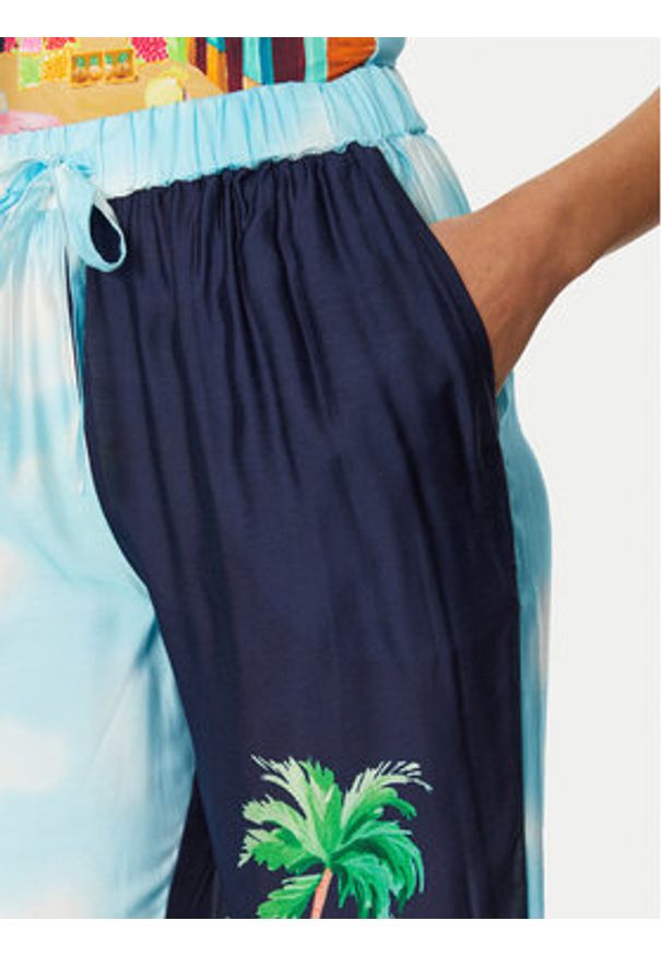 Seafolly Spodnie materiałowe Cuba 55441-PA Kolorowy Relaxed Fit. Materiał: jedwab, wiskoza. Wzór: kolorowy