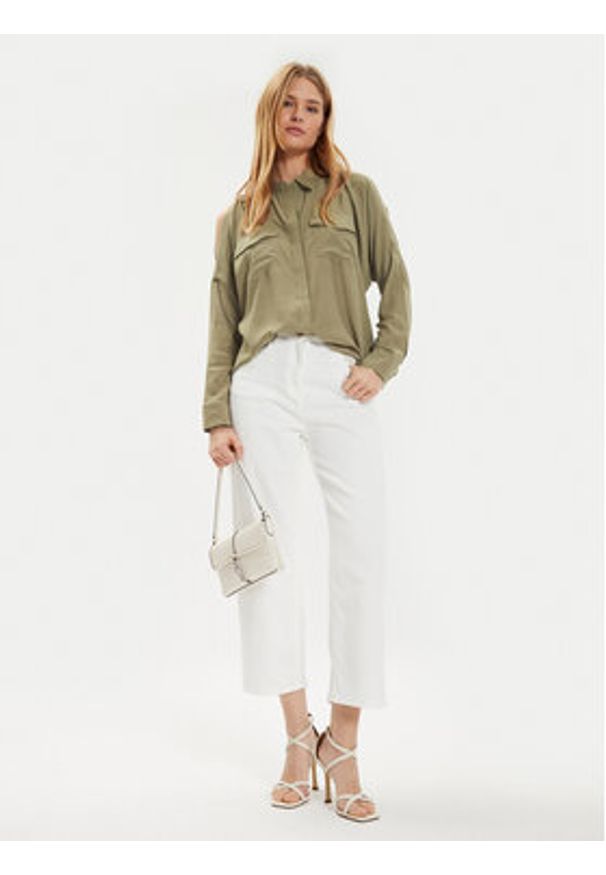 DKNY Koszula P4DM8X00 Zielony Regular Fit. Kolor: zielony. Materiał: syntetyk