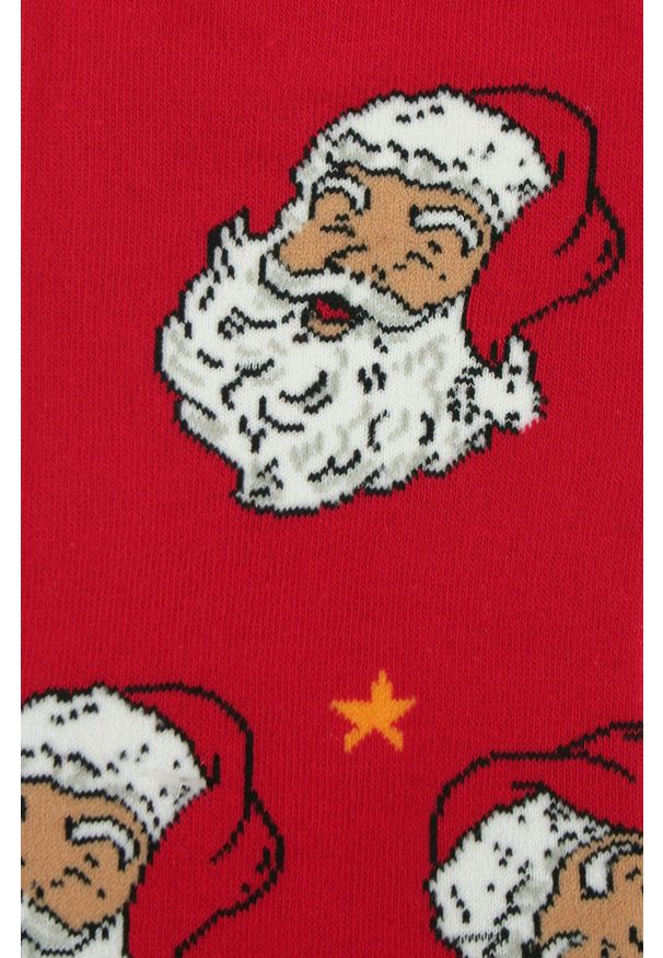 Świąteczne Skarpetki - Alties - Czerwone w Mikołaje. Kolor: wielokolorowy. Materiał: poliester, bawełna, elastan