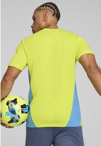 Puma - Męska koszulka treningowa Manchester City PUMA Yellow Glow Magic Blue. Kolor: niebieski, żółty, wielokolorowy. Sport: fitness