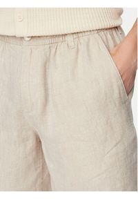 Jack & Jones Szorty materiałowe Bill 12253134 Beżowy Wide Leg. Kolor: beżowy. Materiał: len #4