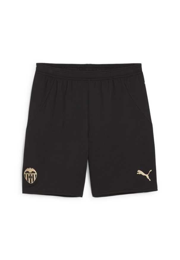 Puma - Męskie szorty Valencia CF 24/25 PUMA Black Gold. Kolor: żółty, wielokolorowy, czarny. Sport: piłka nożna