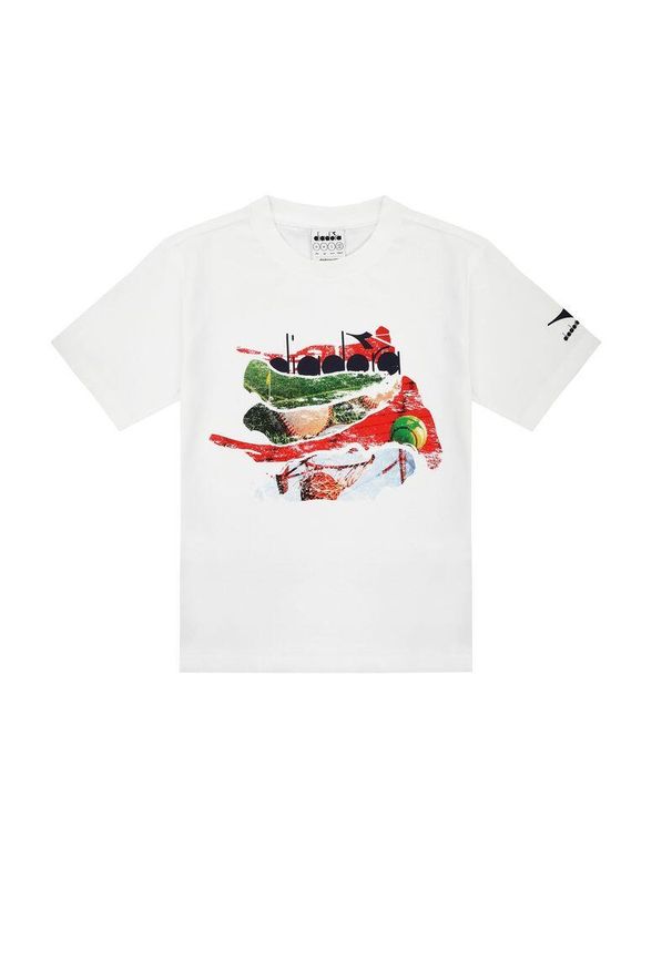 Komplet dziecięcy koszulka + spodenki Diadora Jb. SS Set PlayGround Junior. Kolor: biały, niebieski, wielokolorowy