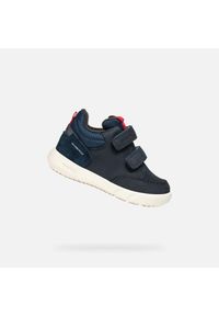 Geox - Buty GEOX B HYROO BOY WPF Niebieski. Kolor: czerwony, niebieski, wielokolorowy. Materiał: tkanina, skóra. Sport: turystyka piesza