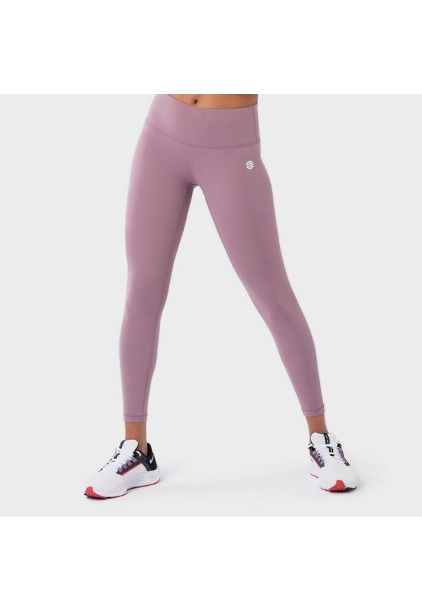 Kobieta Fitness Legginsy sportowe ze średnim stanem Luxe SIROKO Wrzosowy Fiolet. Kolor: różowy, fioletowy, wielokolorowy. Materiał: nylon. Sport: fitness