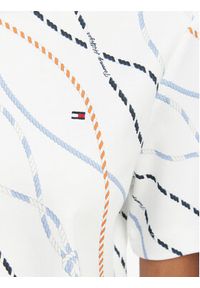 TOMMY HILFIGER - Tommy Hilfiger T-Shirt Interlock WW0WW49646 Biały Boxy Fit. Kolor: biały. Materiał: bawełna #3