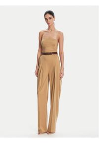 Elisabetta Franchi Kombinezon TU05152E2 032 Beżowy Regular Fit. Kolor: beżowy. Materiał: syntetyk
