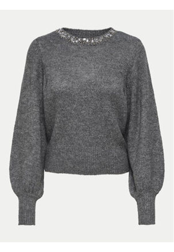 only - ONLY Sweter Elsa 15210667 Szary Regular Fit. Kolor: szary. Materiał: syntetyk