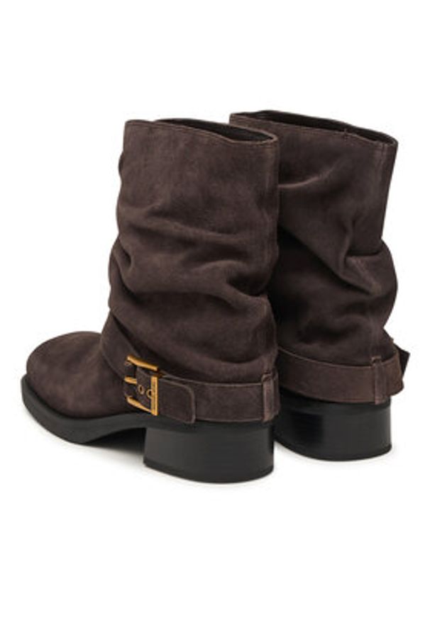 MICHAEL Michael Kors Botki Colby 40F5COFE5S Brązowy. Kolor: brązowy. Materiał: zamsz, skóra