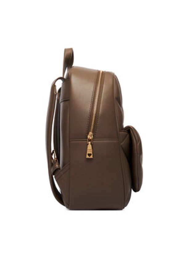 Love Moschino - LOVE MOSCHINO Plecak JC4037PP1OLC0203 Brązowy. Kolor: brązowy. Materiał: skóra