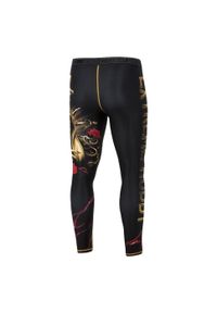 Legginsy sportowe męskie EXTREME HOBBY SANTA MUERTE. Kolor: czarny. Materiał: elastan, poliester