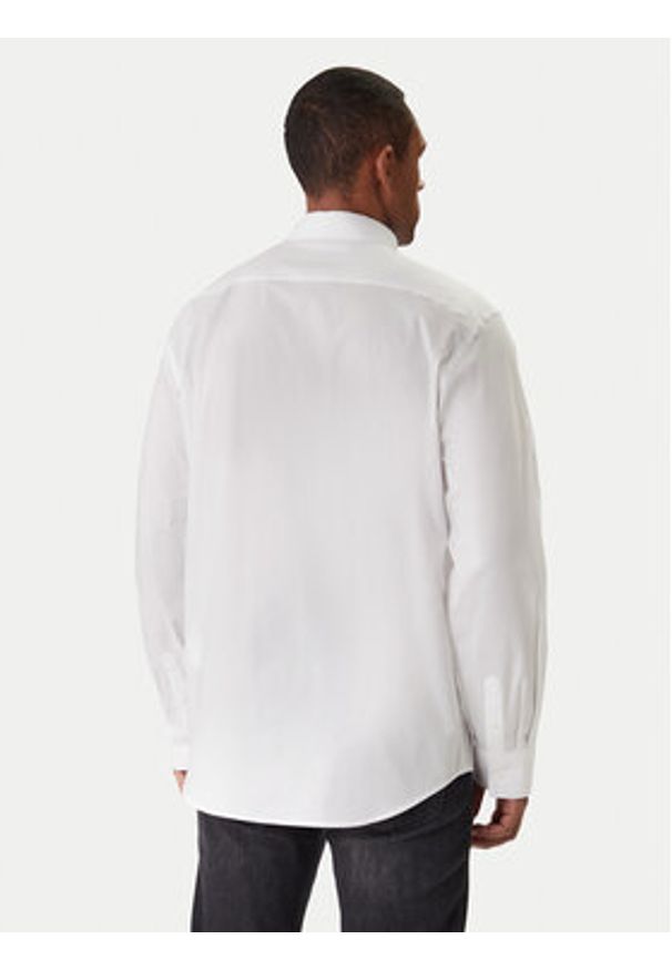 Karl Lagerfeld - KARL LAGERFELD Koszula 605912 561600 Biały Regular Fit. Typ kołnierza: dekolt w karo. Kolor: biały. Materiał: bawełna