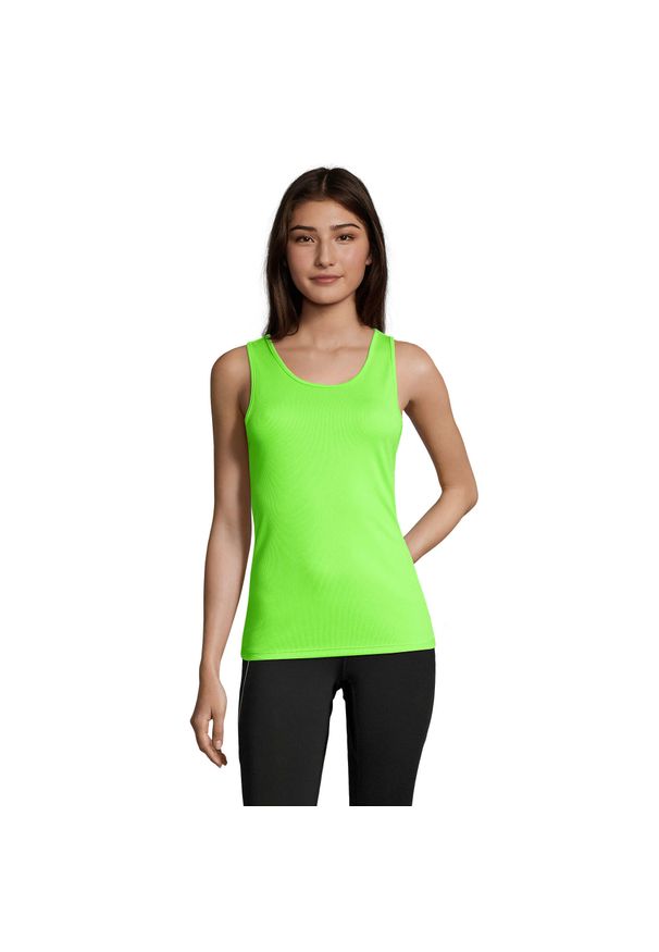 SOL'S - Damski Sportowy Podkoszulek. Kolor: zielony. Styl: sportowy