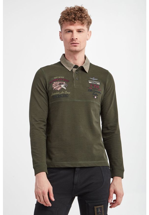 Aeronautica Militare - Polo męskie AERONAUTICA MILITARE. Typ kołnierza: polo