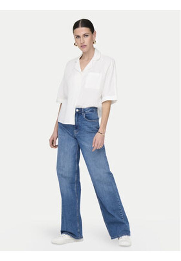 only - ONLY Koszula Thyra 15267839 Biały Regular Fit. Kolor: biały. Materiał: bawełna