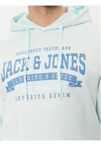 Jack & Jones - Jack&Jones Bluza Logo 12233597 Błękitny Standard Fit. Kolor: niebieski. Materiał: syntetyk