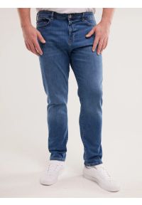 Big-Star - Jeansy męskie niebieskie Harper 477. Okazja: na co dzień. Stan: podwyższony. Kolor: niebieski. Styl: casual, klasyczny #9
