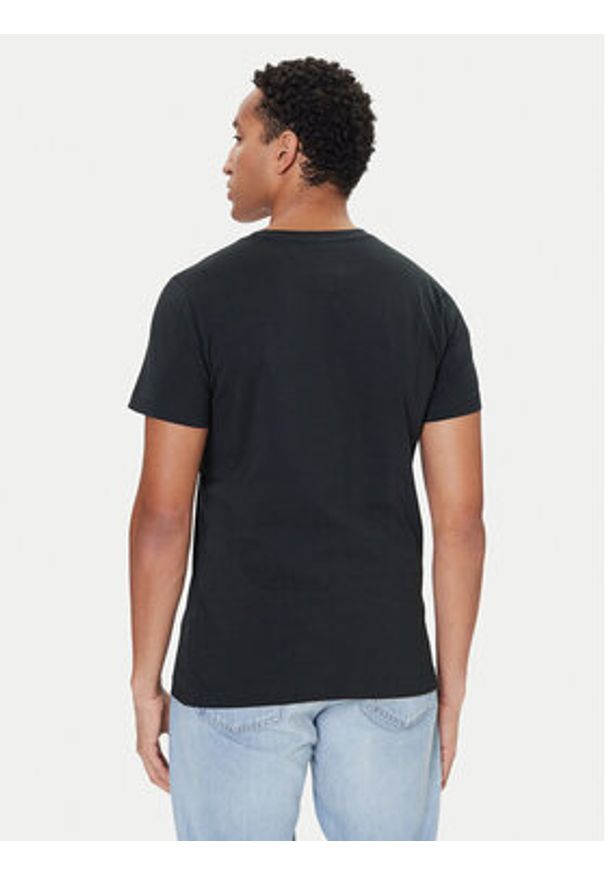 Tommy Jeans T-Shirt DM0DM04410 Czarny Regular Fit. Kolor: czarny. Materiał: bawełna