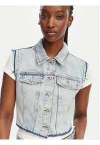 Hugo - HUGO Kamizelka Garis B 50557076 Niebieski jasny Regular Fit. Kolor: niebieski. Materiał: bawełna #5