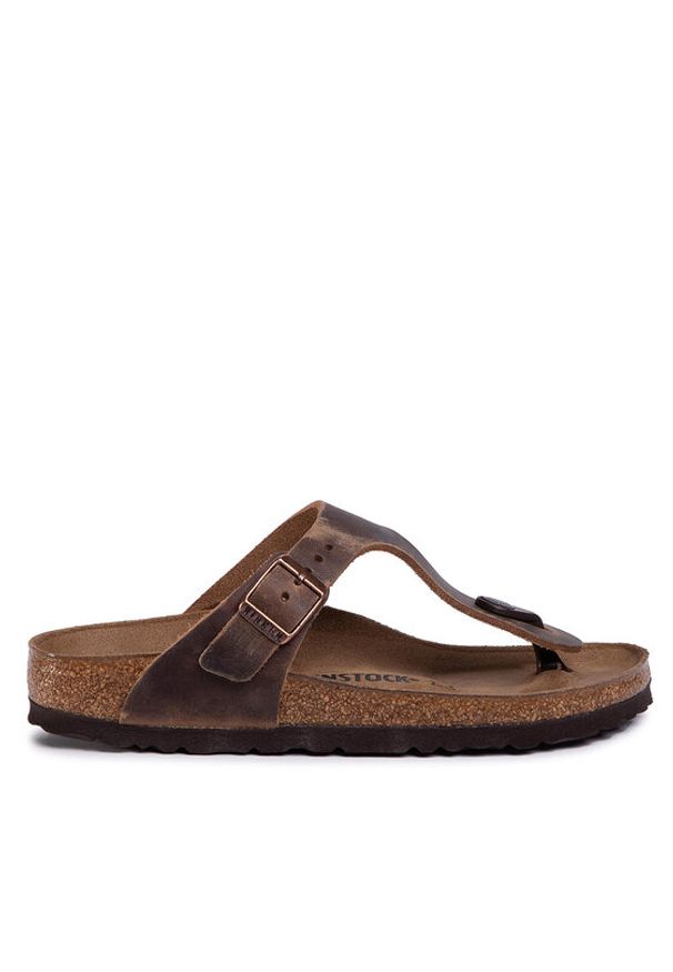 Birkenstock Japonki Gizeh Bs 0943813 Brązowy. Kolor: brązowy. Materiał: skóra, nubuk