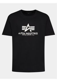 Alpha Industries T-Shirt Basic 100501 Czarny Regular Fit. Kolor: czarny. Materiał: bawełna #1