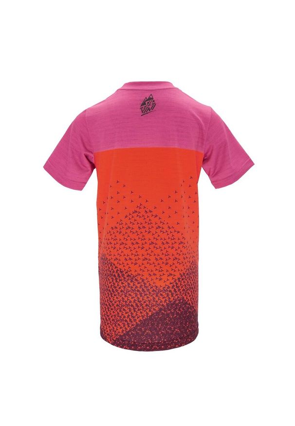 Koszulka rowerowa dziecięca Silvini Jersey Denni CD2283. Kolor: wielokolorowy, różowy, pomarańczowy. Materiał: jersey. Długość rękawa: krótki rękaw. Długość: krótkie