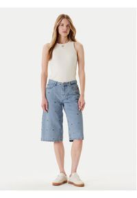 only - ONLY Szorty jeansowe Cobain 15349519 Niebieski Loose Fit. Kolor: niebieski. Materiał: bawełna #4