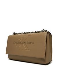 Calvin Klein Jeans Torebka K60K612221 Brązowy. Kolor: brązowy. Materiał: skórzane #4