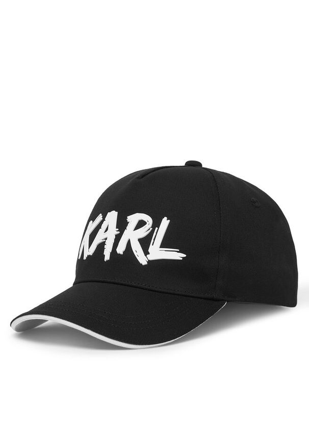 Czapka z daszkiem Karl Lagerfeld Kids. Kolor: czarny
