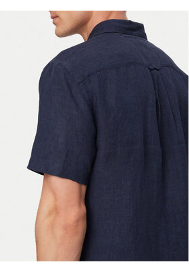 TOMMY HILFIGER - Tommy Hilfiger Koszula MW0MW41531 Granatowy Regular Fit. Kolor: niebieski. Materiał: len