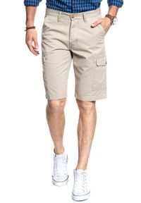 Wrangler - KRÓTKIE SPODENKI WRANGLER CARGO SHORT CAMEL WASHED W15DHC49J. Materiał: bawełna. Długość: krótkie #6