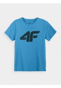 4f - T-shirt chłopięcy (122-164). Kolor: niebieski. Materiał: materiał, bawełna #1
