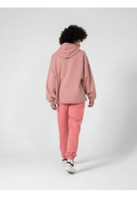 outhorn - Spodnie dresowe damskie - różowe. Kolor: różowy. Materiał: dresówka. Wzór: haft #4