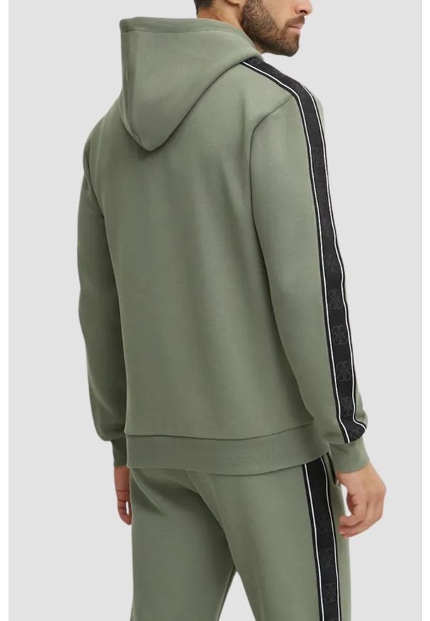 Guess - GUESS Zielona bluza męska Mickey, Rozmiar XL. Kolor: zielony. Materiał: materiał, bawełna, poliester