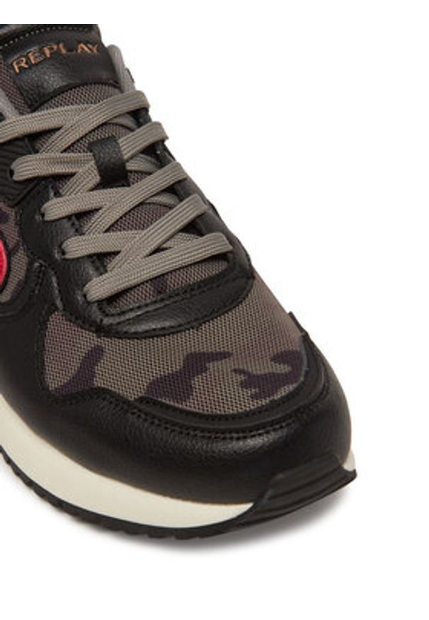 Replay - REPLAY Sneakersy GMS9I .000.C0007T Khaki. Kolor: brązowy. Materiał: materiał
