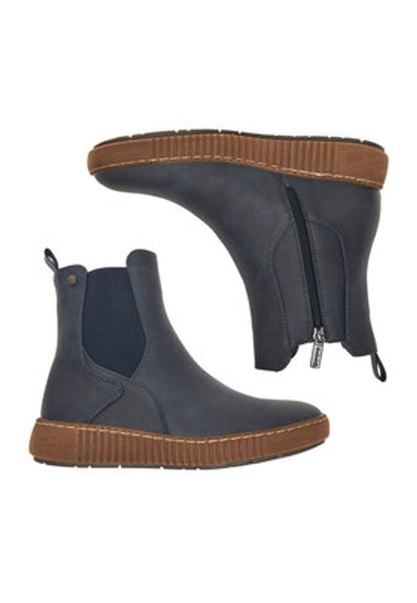 Go Soft Botki CEO-WS5586-07 Granatowy. Kolor: niebieski. Materiał: materiał