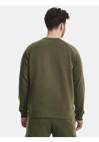 Under Armour - Bluza fitness męska UNDER ARMOUR Rival Fleece Crew. Typ kołnierza: bez kaptura. Kolor: zielony. Materiał: bawełna, dresówka. Sport: fitness #2