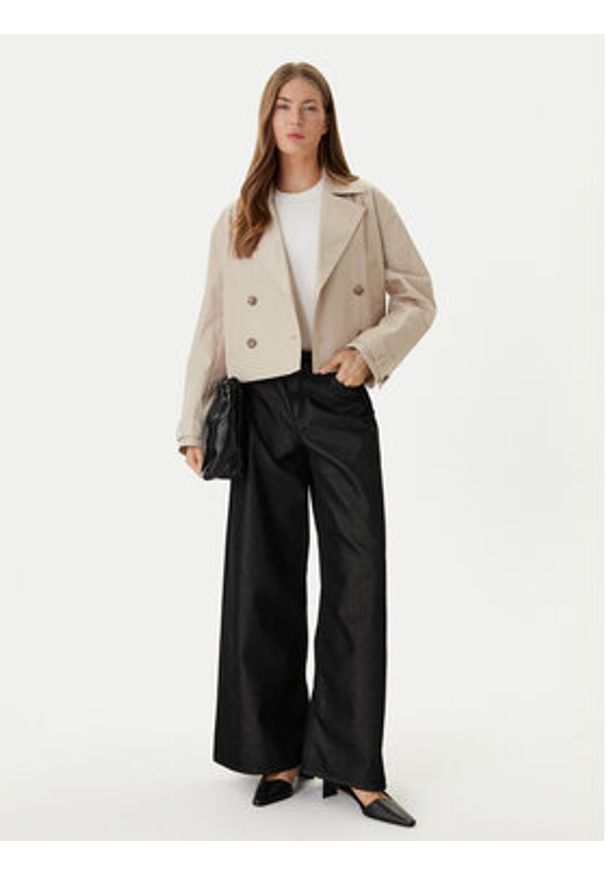 Calvin Klein Trencz LV044B541G Beżowy Regular Fit. Kolor: beżowy. Materiał: bawełna, syntetyk