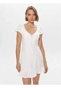Guess Sukienka codzienna Federica W4GK98 WG7B0 Biały Regular Fit. Okazja: na co dzień. Kolor: biały. Materiał: lyocell. Typ sukienki: proste. Styl: casual #1
