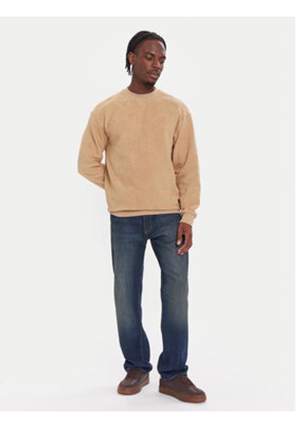 United Colors of Benetton - United Colors Of Benetton Bluza 3NMEU109T Beżowy Regular Fit. Kolor: beżowy. Materiał: bawełna