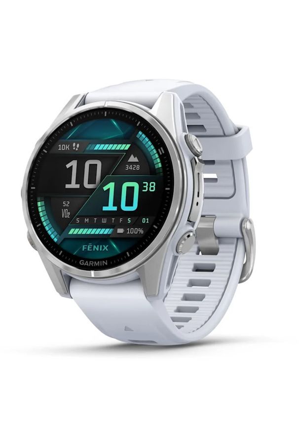 GARMIN - Garmin Fenix 8 AMOLED 43mm Srebrny. Rodzaj zegarka: smartwatch. Kolor: srebrny. Styl: sportowy, militarny