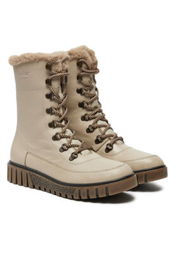 Rieker Trzewiki Y3405-60 Beżowy. Kolor: beżowy. Materiał: skóra