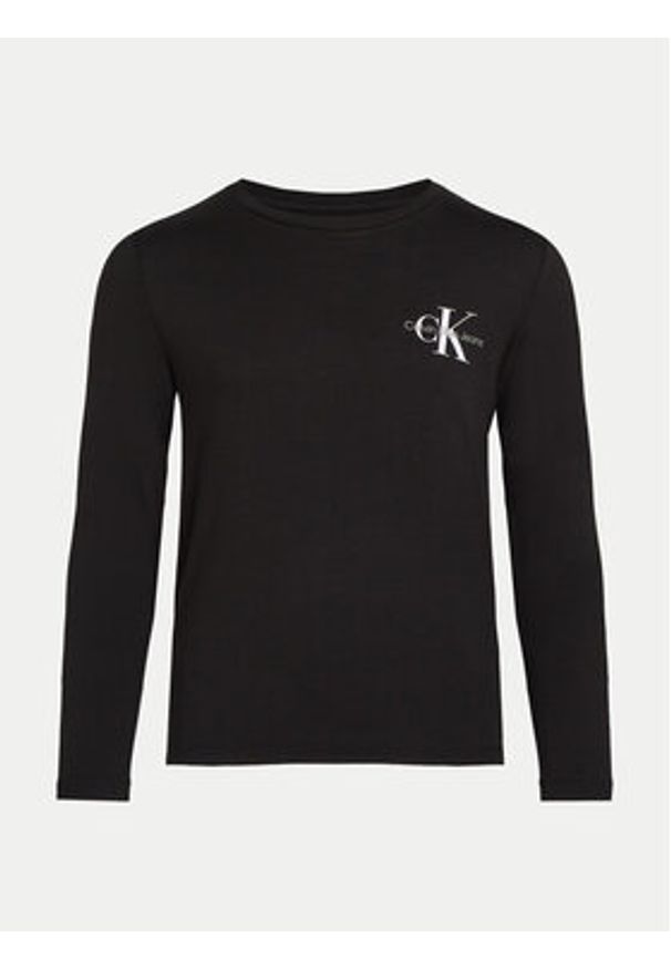 Calvin Klein Jeans Bluzka IU0IU00677 Czarny Regular Fit. Kolor: czarny. Materiał: bawełna
