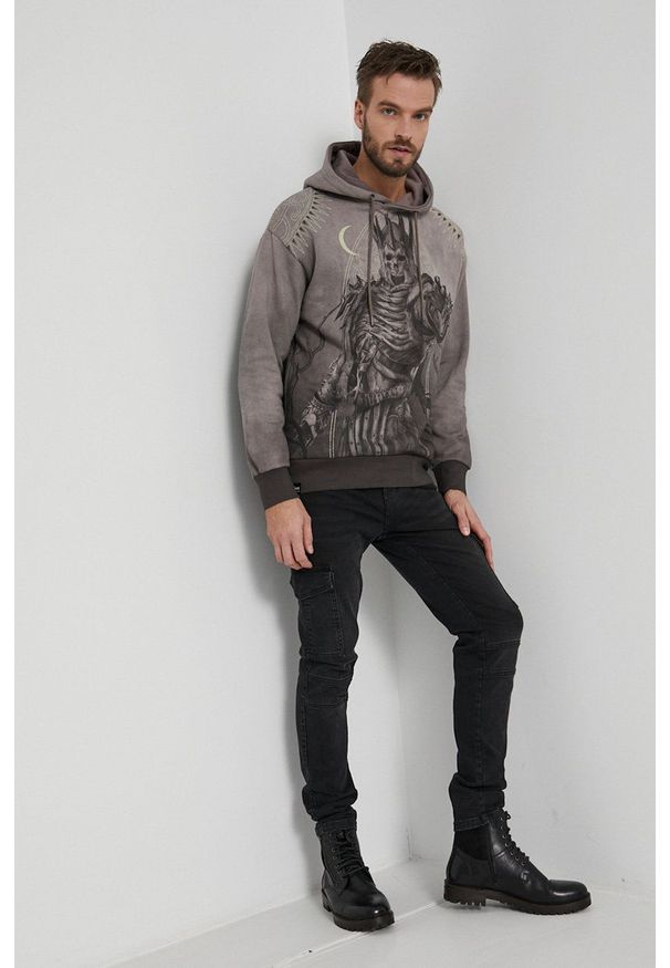 medicine - Medicine - Bluza The Witcher. Kolor: szary. Wzór: nadruk, aplikacja