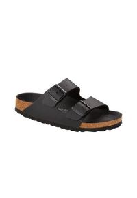 Klapki męskie Birkenstock Arizona BS. Zapięcie: bez zapięcia. Kolor: czarny. Materiał: materiał, syntetyk. Szerokość cholewki: normalna. Sport: turystyka piesza